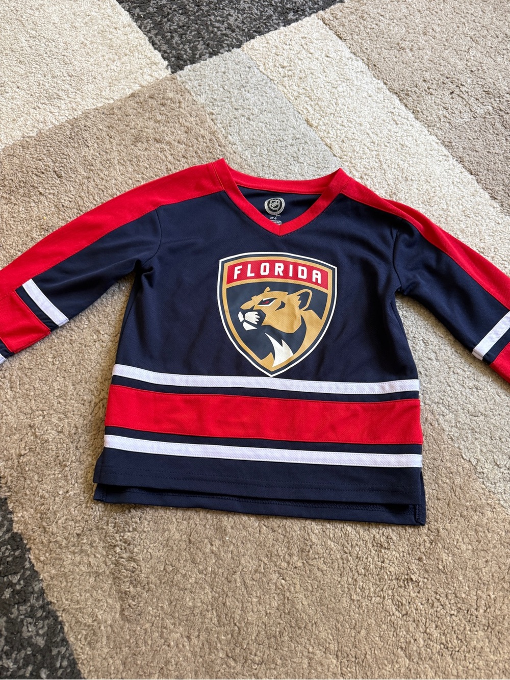 NHL Florida Youth Navy, Red & White Hockey Jersey